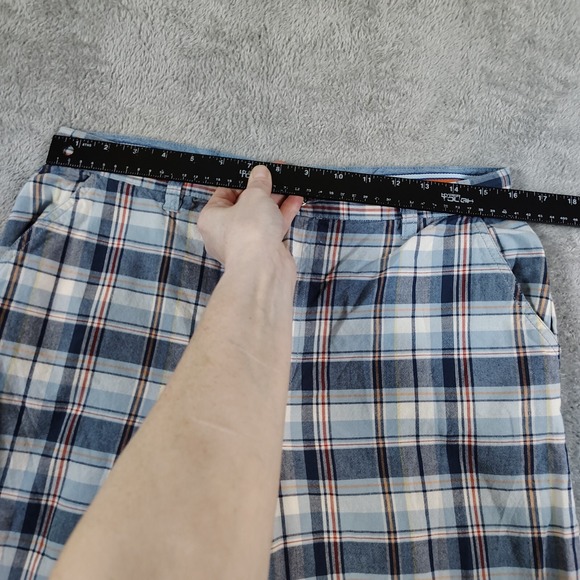 VTG Y2K‎ Tommy Hilfiger Pants Women 12 Skater Mid Rise Straight Leg Golf PlaiD - Picture 2 of 11